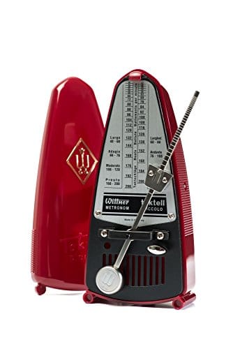 Wittner Taktell Piccolo Metronom Kunststoffgehäuse ohne Glocke rubinrot