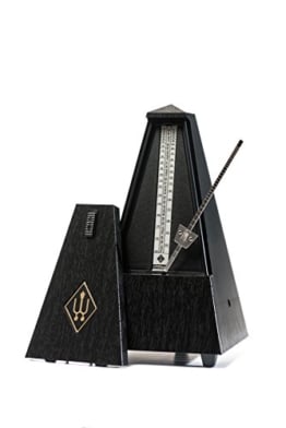 Wittner Taktell Pyramidenform Metronom Kunststoffgehäuse ohne Glocke schwarz